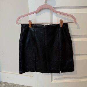 Black Leather Skirt